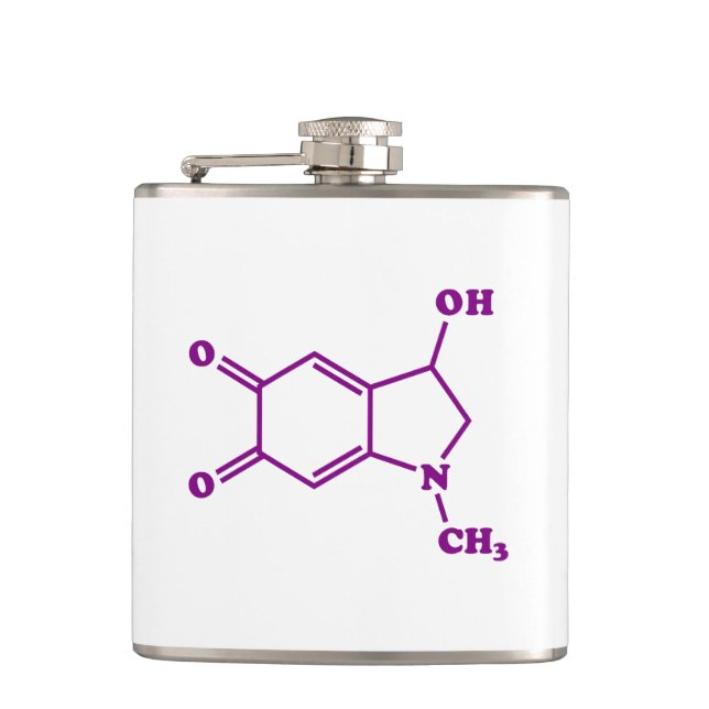 Adrenochrome Molecular Chemical Formula Hip Flask (Front)
