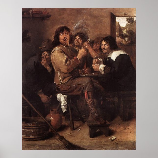 Adriaen Brouwer Smoking Men Poster (Front)