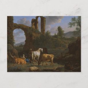 Adriaen van de Velde - Pastoral Landscape Postcard