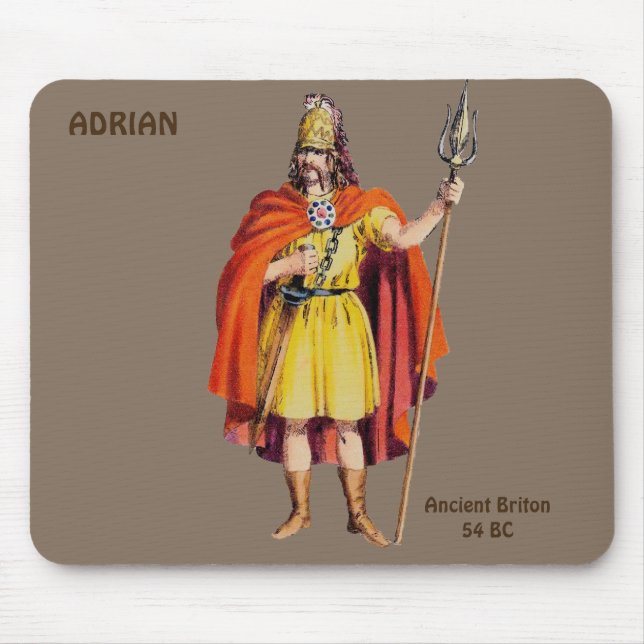 ADRIAN ~ Ancient Briton COSTUME ~ Personalised Mouse Pad (Front)