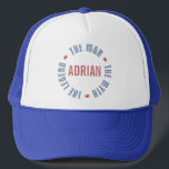 Adrian Man Myth Legend Customisable Trucker Hat<br><div class="desc">Adrian The Man the Myth the Legend is a great design from TeeShirtsTshirts collection of Male Name Personalised designs on t-shirts and gifts.</div>