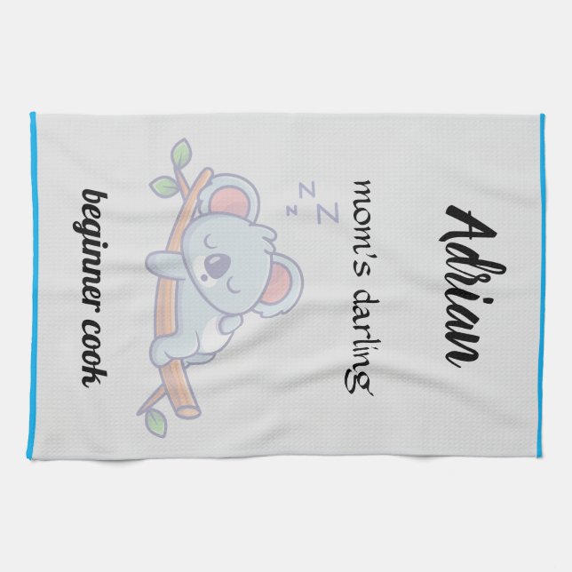 Adrian mum's darling beginner cook tea towel (Horizontal)
