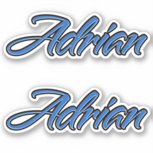 Adrian name blue sticker Sticker Sticker Sticker