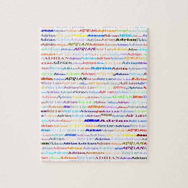 Adrian Text Design II Jigsaw Puzzle (Vertical)