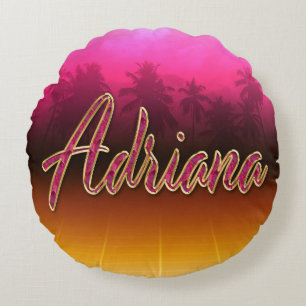 Adriana First name Golden pink pillows