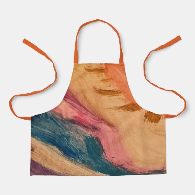 Adrianna’s Watercolor Sunset Apron (Front)
