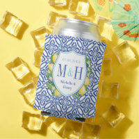 Adriatic Lemons Blue Tiles Turquoise Bridal Shower