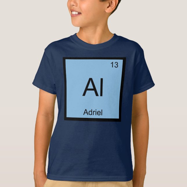 Adriel Name Chemistry Element Periodic Table T-Shirt (Front)