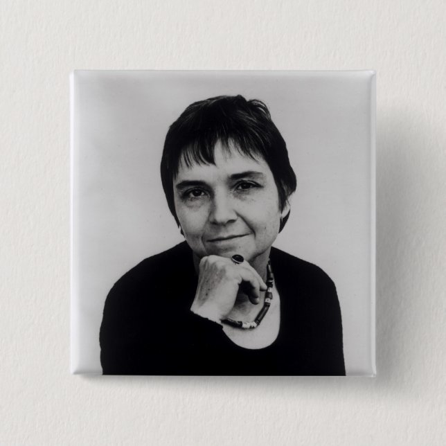 Adrienne Cecile Rich , 1970s 15 Cm Square Badge (Front)