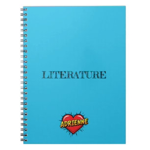 Adrienne Heart Blue Notebook