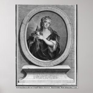 Adrienne Lecouvreur engraved by Pierre Drevet Poster