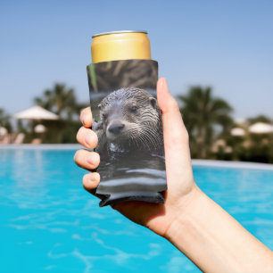 **"Adrift in Love: Mummy and Baby Otter"** Seltzer Can Cooler