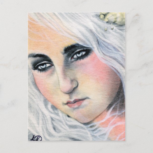 Adrift Mermaid Postcard (Front)