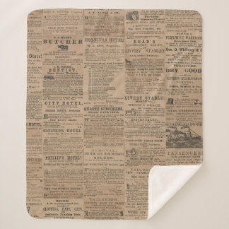 Ads of the Past, NY 1856 Sherpa Blanket
