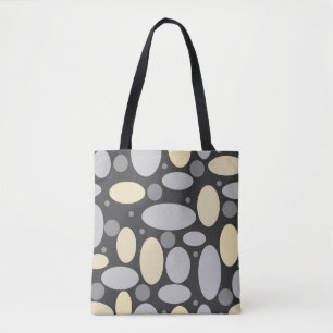 Adstract polkd dot corcles retro vintage print pat tote bag