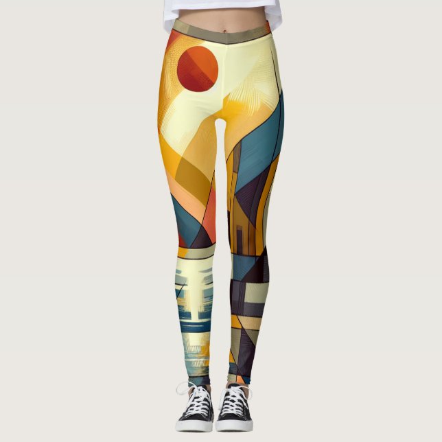 Adstract sunset  leggings (Front)