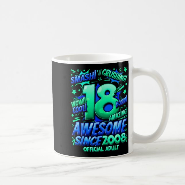 Adult 18 Year Old For Boys 18th Birthday Boy  Coffee Mug (Right)