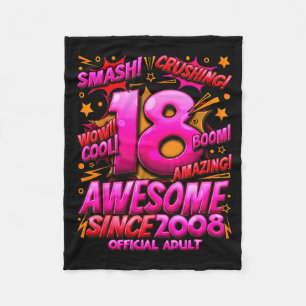 Adult 18 Year Old For Boys 18th Birthday Boy Fleece Blanket