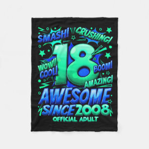 Adult 18 Year Old For Boys 18th Birthday Boy Fleece Blanket