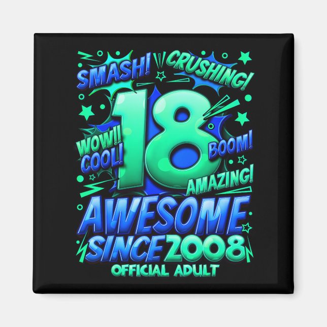 Adult 18 Year Old For Boys 18th Birthday Boy  Magnet (Front)