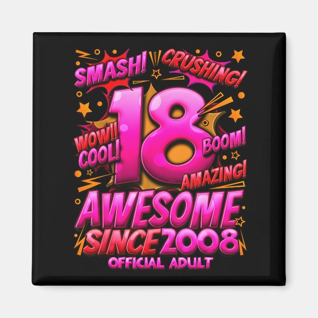 Adult 18 Year Old For Boys 18th Birthday Boy  Magnet (Front)