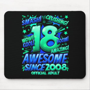 Adult 18 Year Old For Boys 18th Birthday Boy Mouse Pad