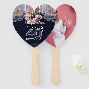 Adult 40th Birthday Photo Personalised Hand Fan