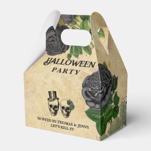 Adult Annual Halloween Party Vintage Gothic Skulls Favour Box
