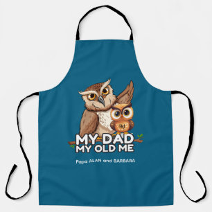 Adult Apron : My Dad My Old Me (blue)
