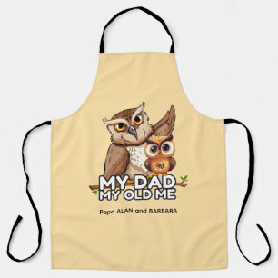 Adult Apron : My Dad My Old Me (brown)