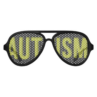 Adult Aviator Autism Awareness Shades (BLACK)