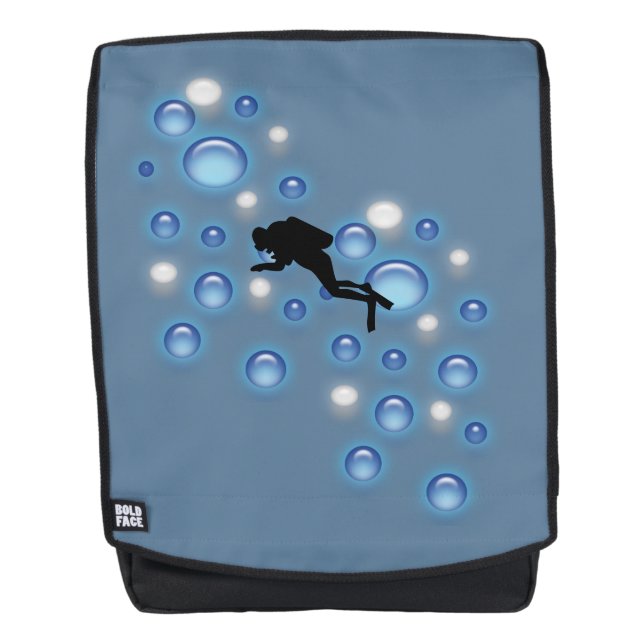 Adult Backpack - Diver and Bubbles (Front)
