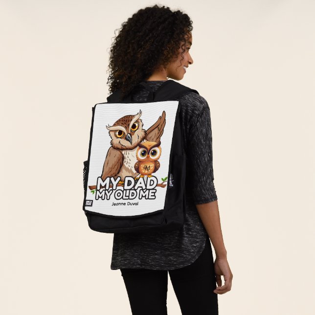 Adult Backpack : My Dad My Old Me (white) (Worn)