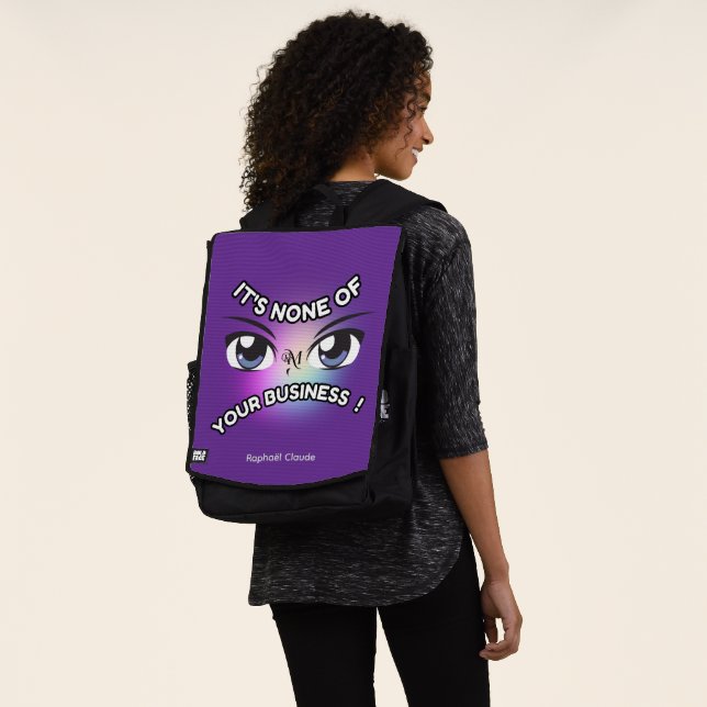 Adult Backpack : None of Yours (purple) (Worn)
