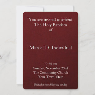 Adult Baptism Invitation