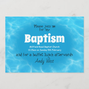Adult baptism invitation