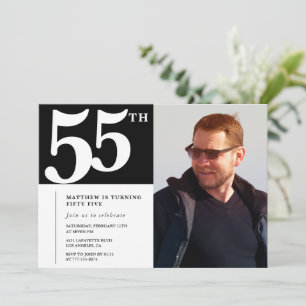 Adult birthday 55th birthday invitation Chic Photo