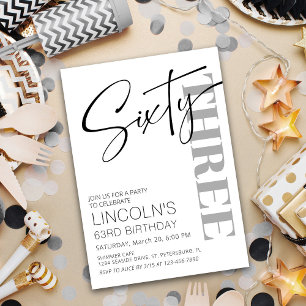 Adult Birthday 61 62 63 64 65 66 67 68 69 Invitation