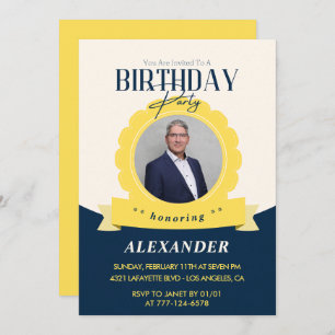 Adult birthday 70th birthday invitation Modern