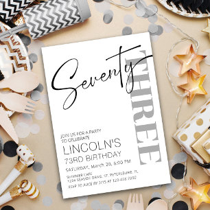 Adult Birthday 71 72 73 74 75 76 77 78 79 Invitation