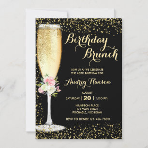 Adult Birthday Brunch Invitation