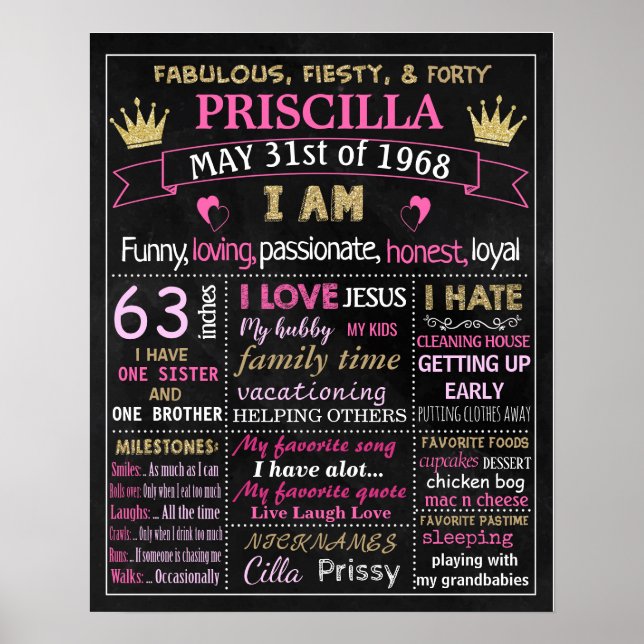 Adult birthday cake smash party chalkboard sign (Front)