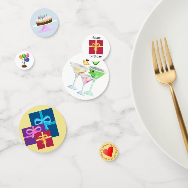 Adult  birthday cocktail party confetti (Group)