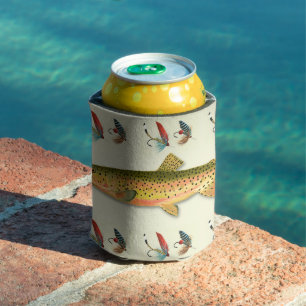 Adult Birthday Fly Fishing Trout Design Can Cooler