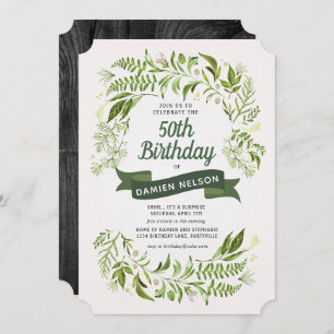 Adult Birthday invitation Milestone Banner