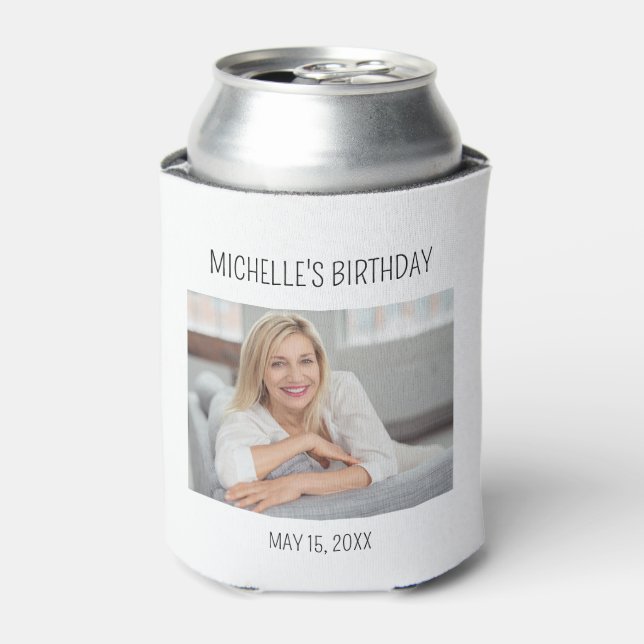 Adult Birthday Name Photo Party Favour Can Cooler (Can Front)