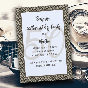 Adult Birthday Party For Him Wire Border Invitation