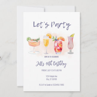 Adult Birthday Party Invitation