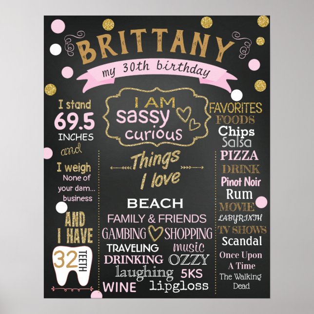 Adult Birthday smash cake sign board poster banner (Front)