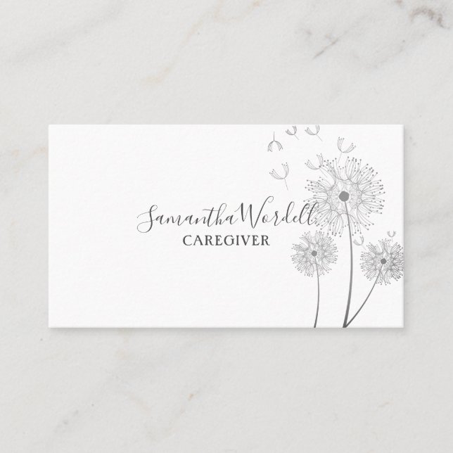 Adult Caregiver Home Health Aid Nursing Business Card (Front)